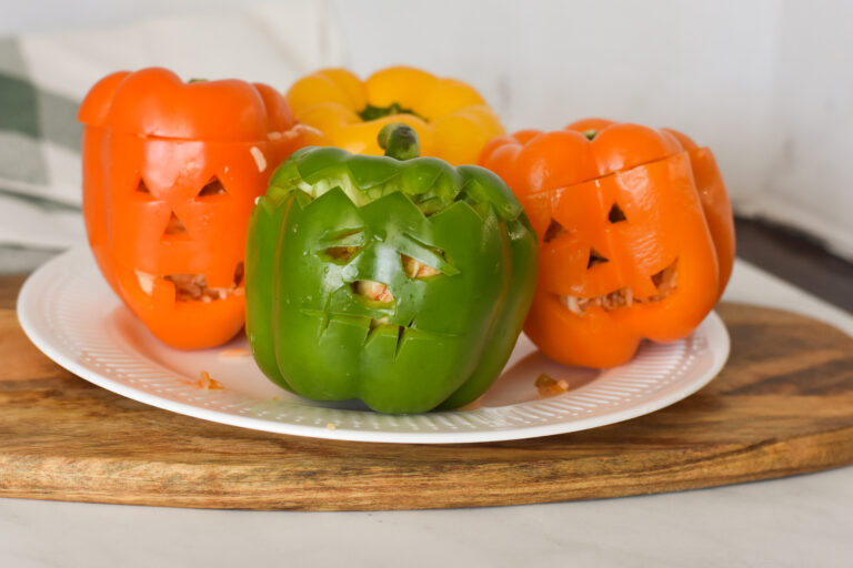 Halloween Stuffed Bell Peppers
